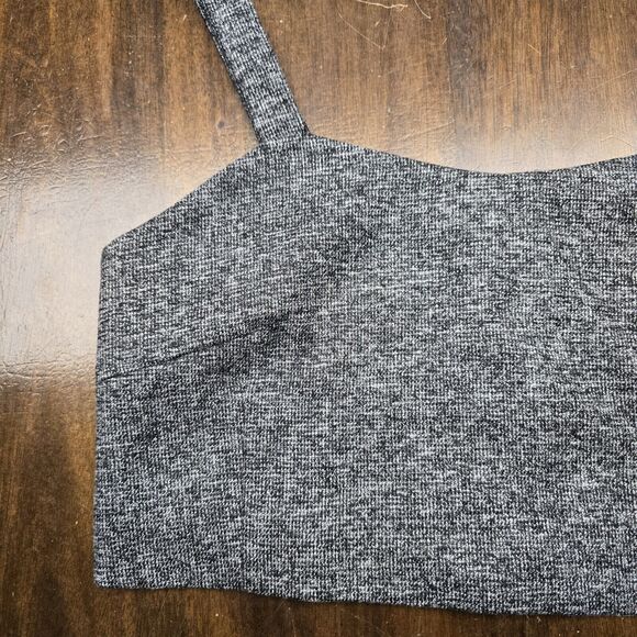 Women's By Ssiny Gray Wool Blend Crop Top Back Button Close | Size Small - Picture 3 of 9